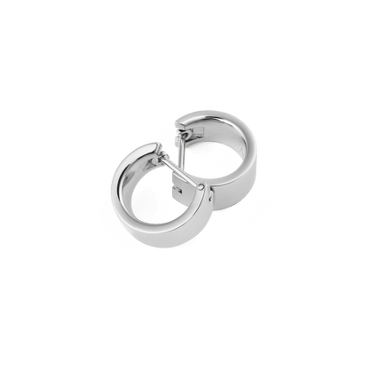 Line Earrings Polished Silver 5.5mm