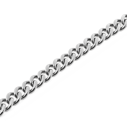Ellipse Cuban Chain Necklace Silver