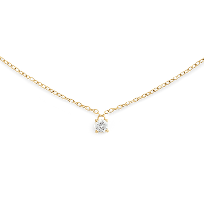 Mirelle Solitaire Necklace Gold