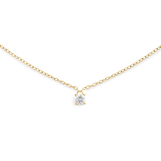 Mirelle Solitaire Necklace Gold