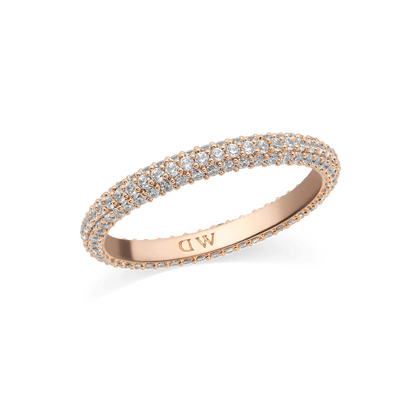 Pavé Ring Rose Gold 3 mm