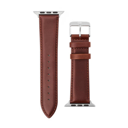 Smartwatch Leather Strap St Mawes Silver