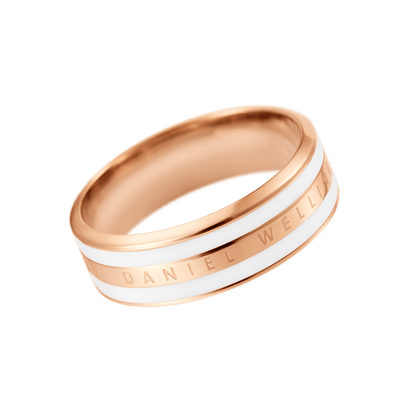 Emalie Ring Satin White Rose Gold