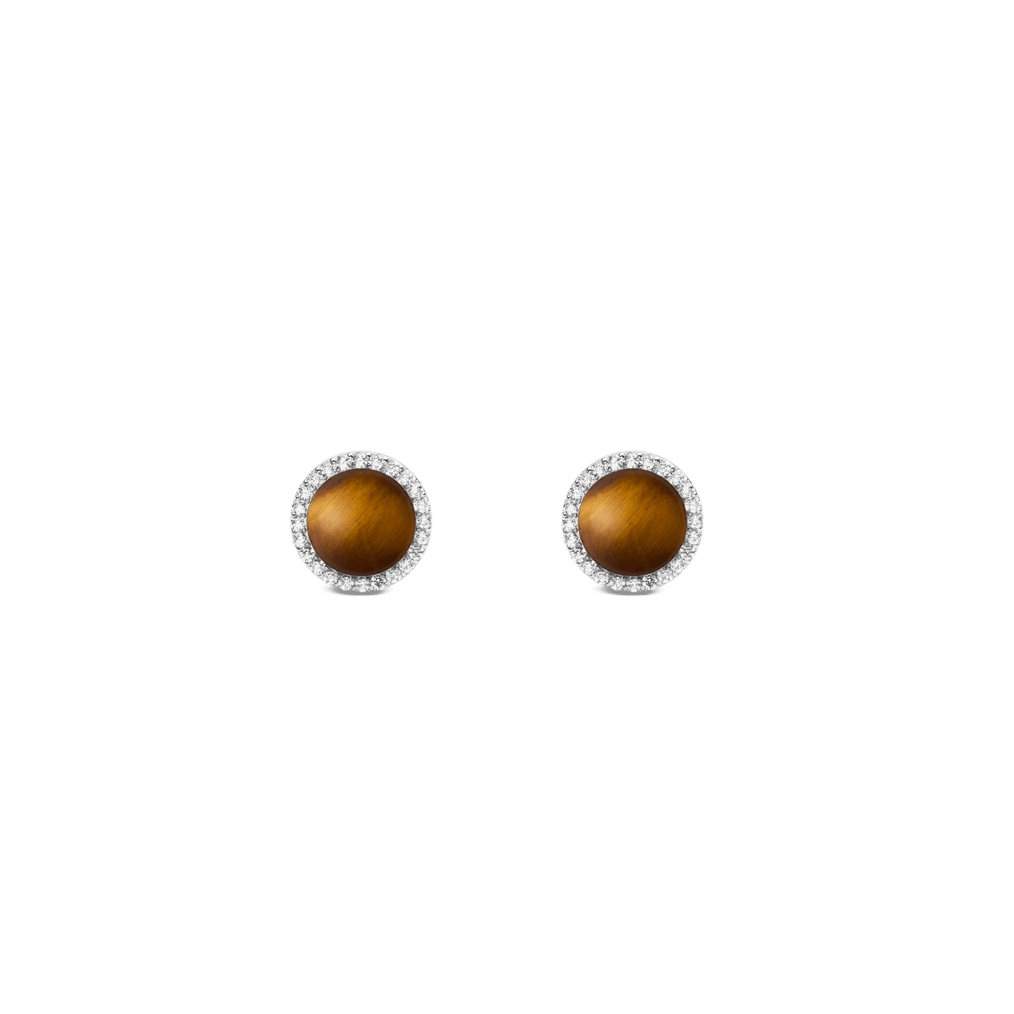 Audrey Earrings Tiger Eye Silver