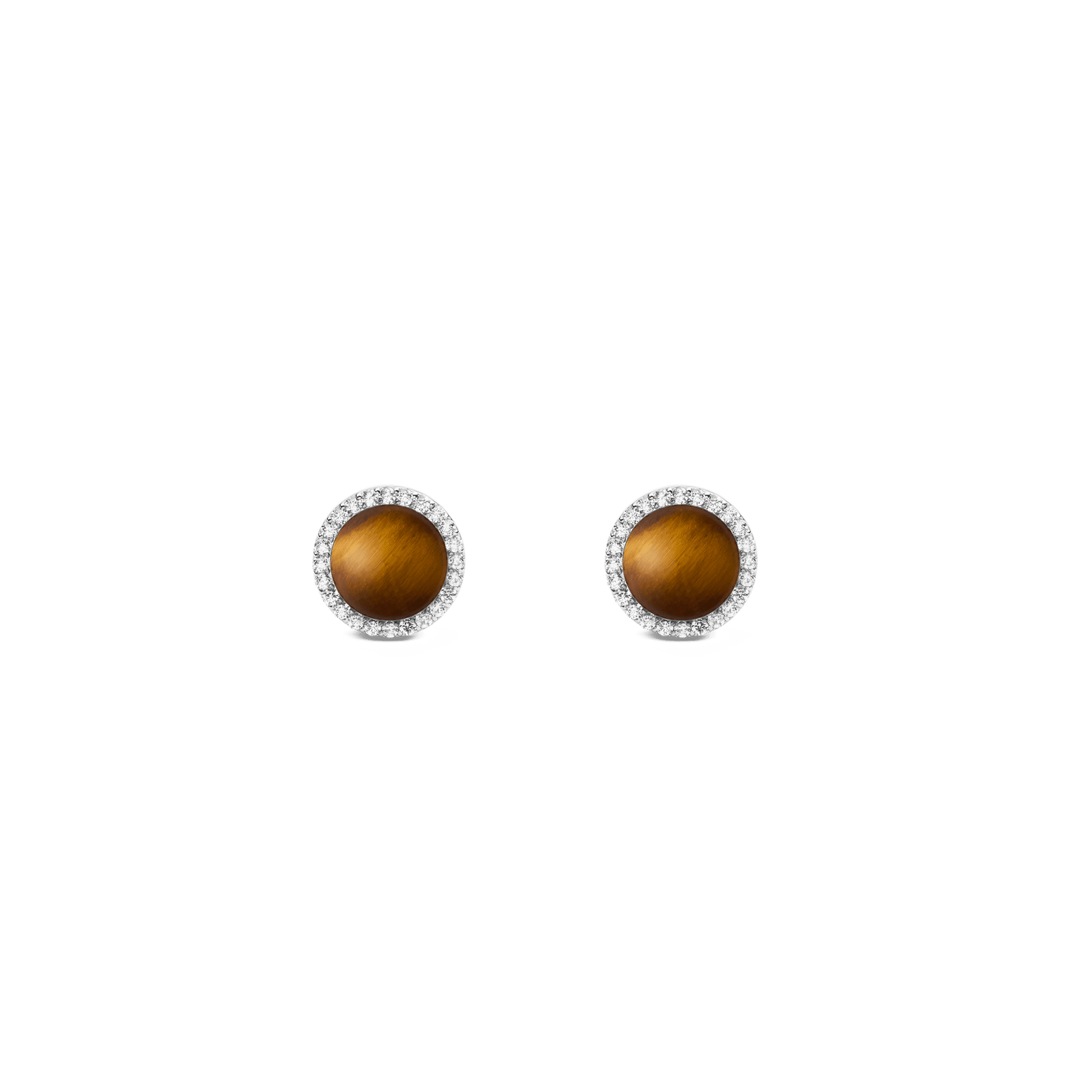 Audrey Earrings Tiger Eye Silver