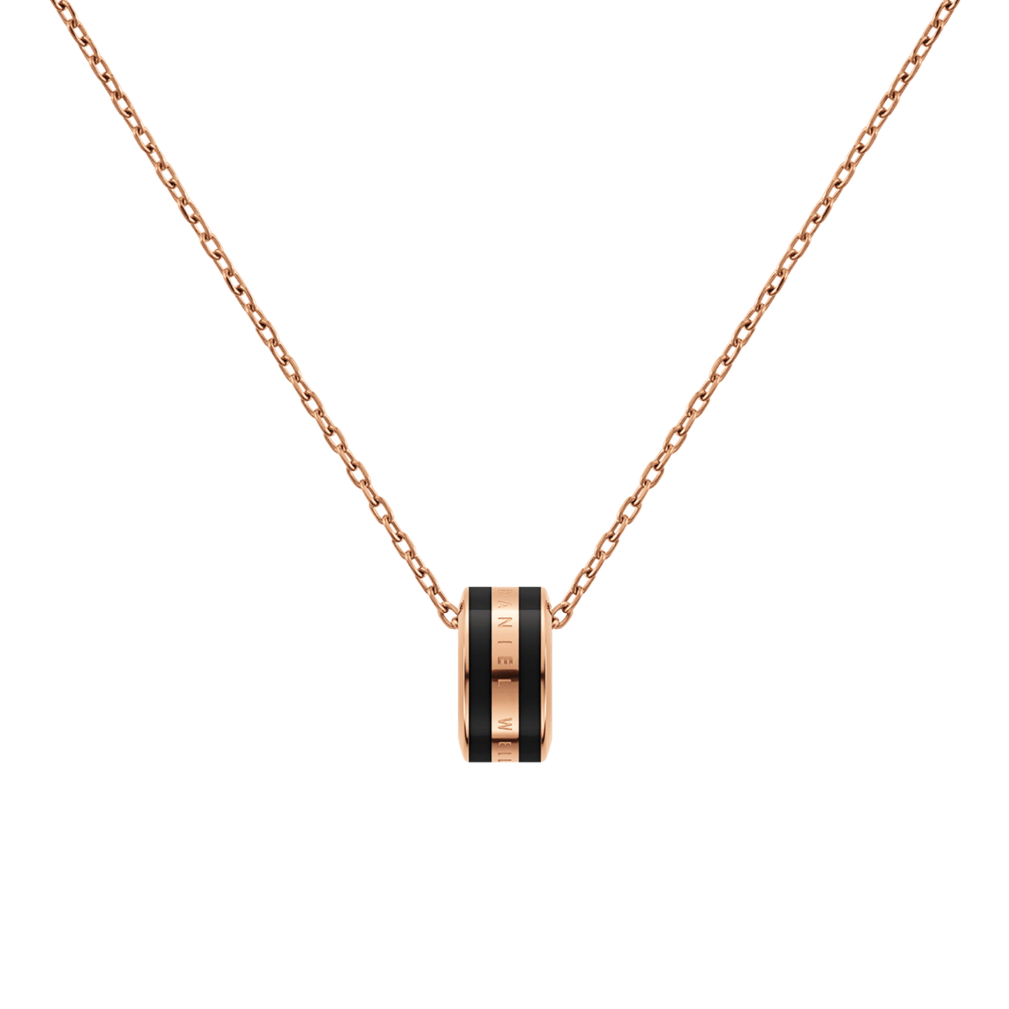 Emalie Necklace Rose Gold Black