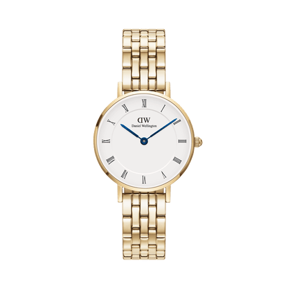 Petite Roman Numerals 5-Link Gold