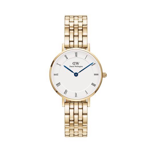 Petite Roman Numerals 5-Link Gold