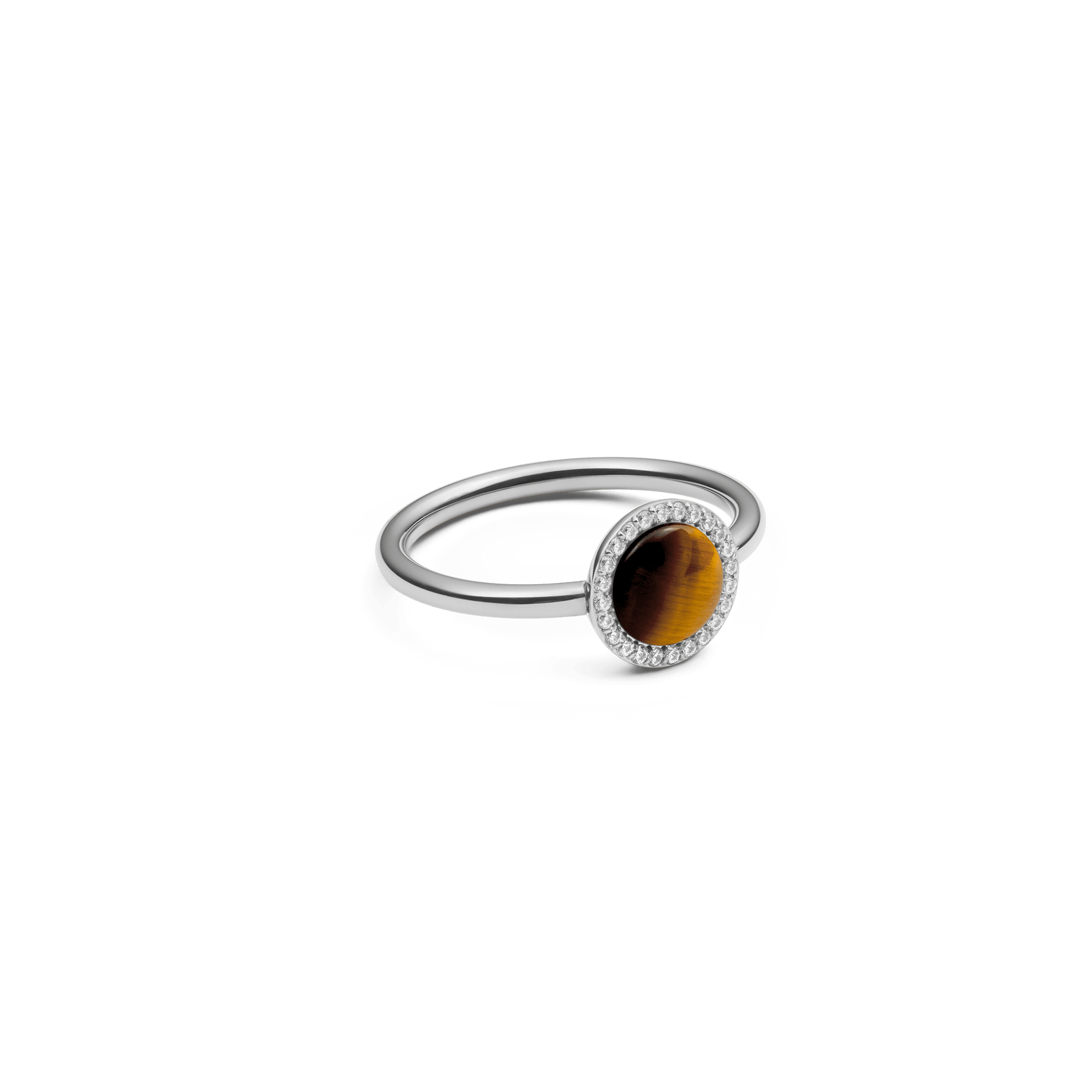 Audrey Ring Tiger Eye Silver