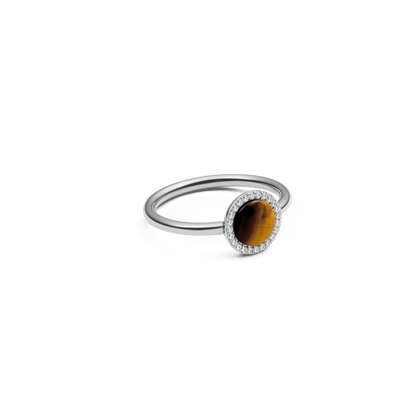Audrey Ring Tiger Eye Silver