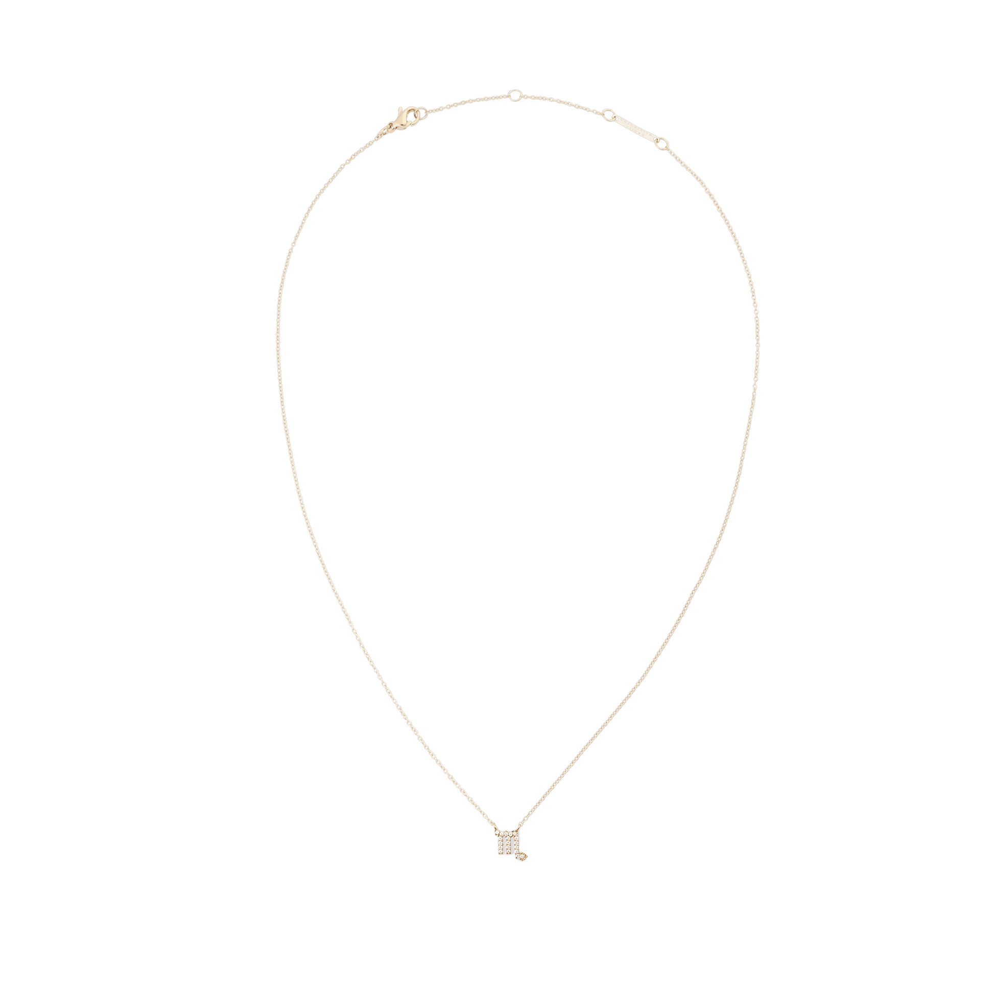 Crystal Zodiac Chain Necklace Gold