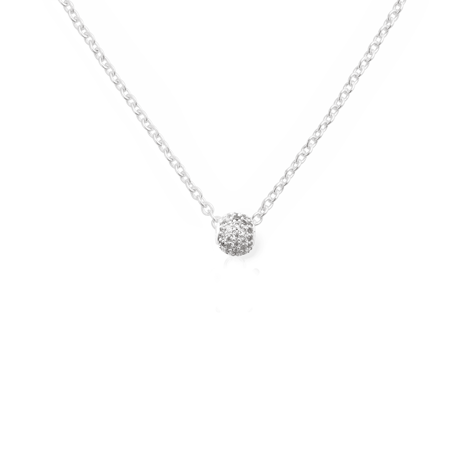 Pavé Orb White Crystal Charm