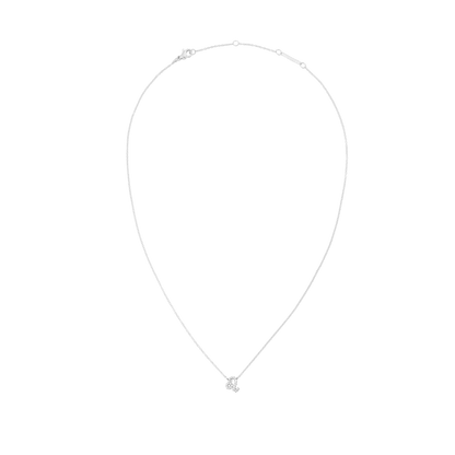 Crystal Zodiac Chain Necklace Silver