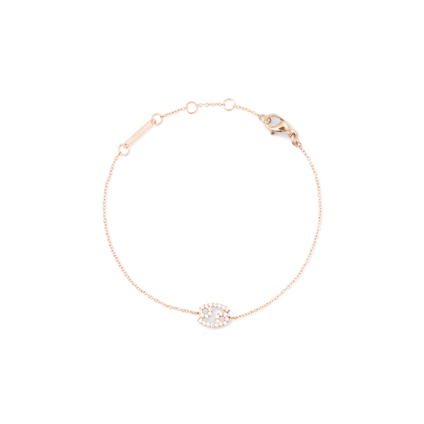 Crystal Zodiac Chain Bracelet Rose Gold