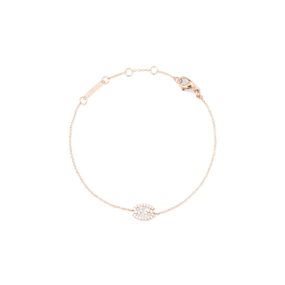 Crystal Zodiac Chain Bracelet Rose Gold