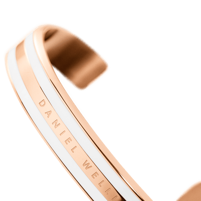 Emalie Bracelet Satin White Rose Gold