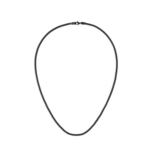 Tide Mesh Necklace Black 2.8