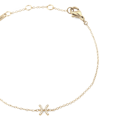 Crystal Zodiac Chain Bracelet Gold