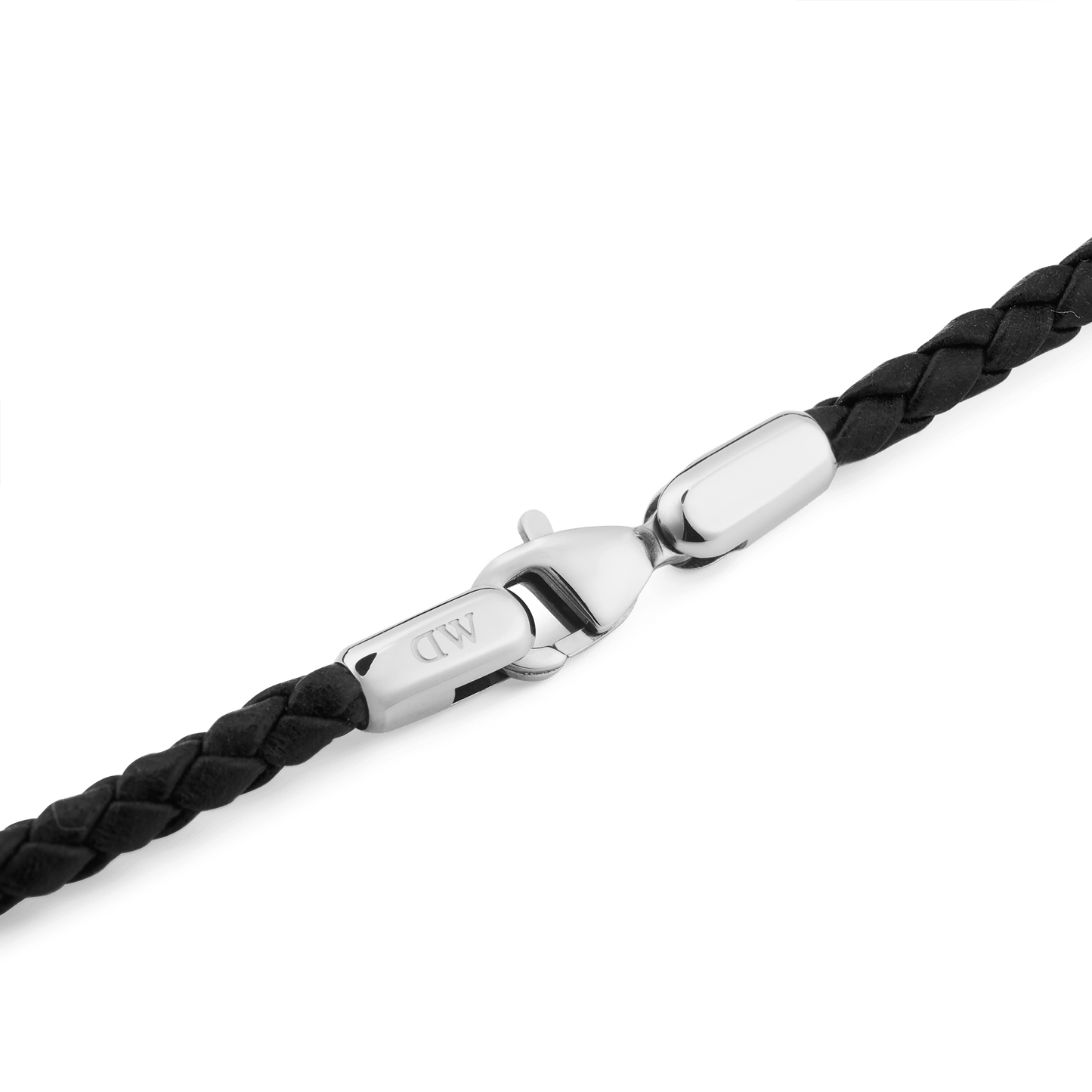 Daniel Braided Leather Bracelet Sheffield 2.8 Silver