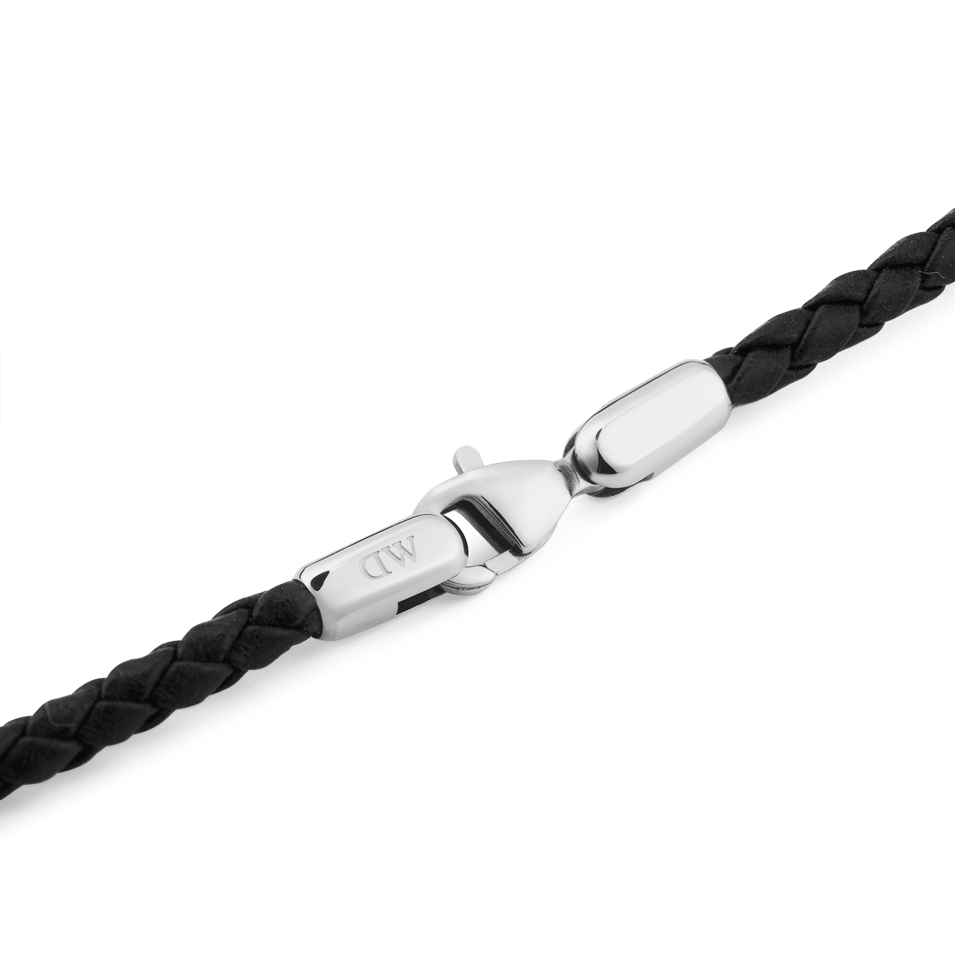 Daniel Braided Leather Bracelet Sheffield 2.8 Silver