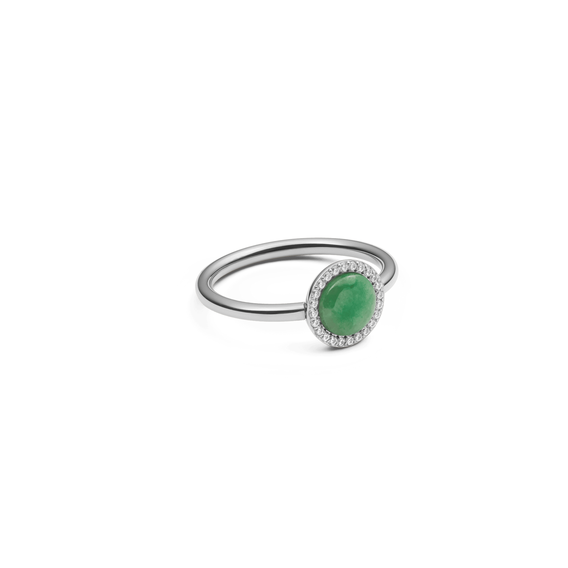 Audrey Ring Jade Silver