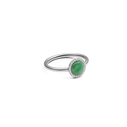 Audrey Ring Jade Silver