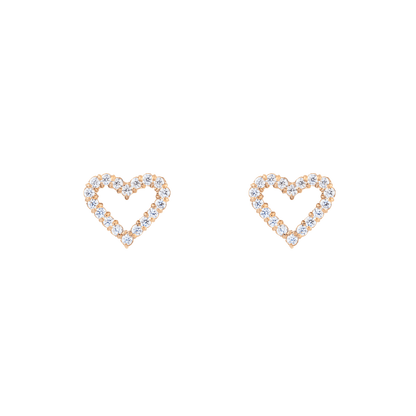 Mirelle Heart Earrings Rose Gold