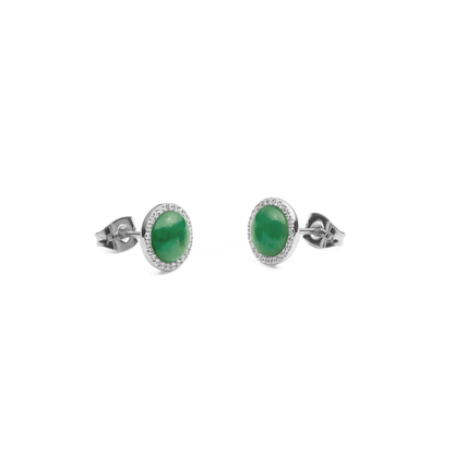 Audrey Earrings Jade Silver