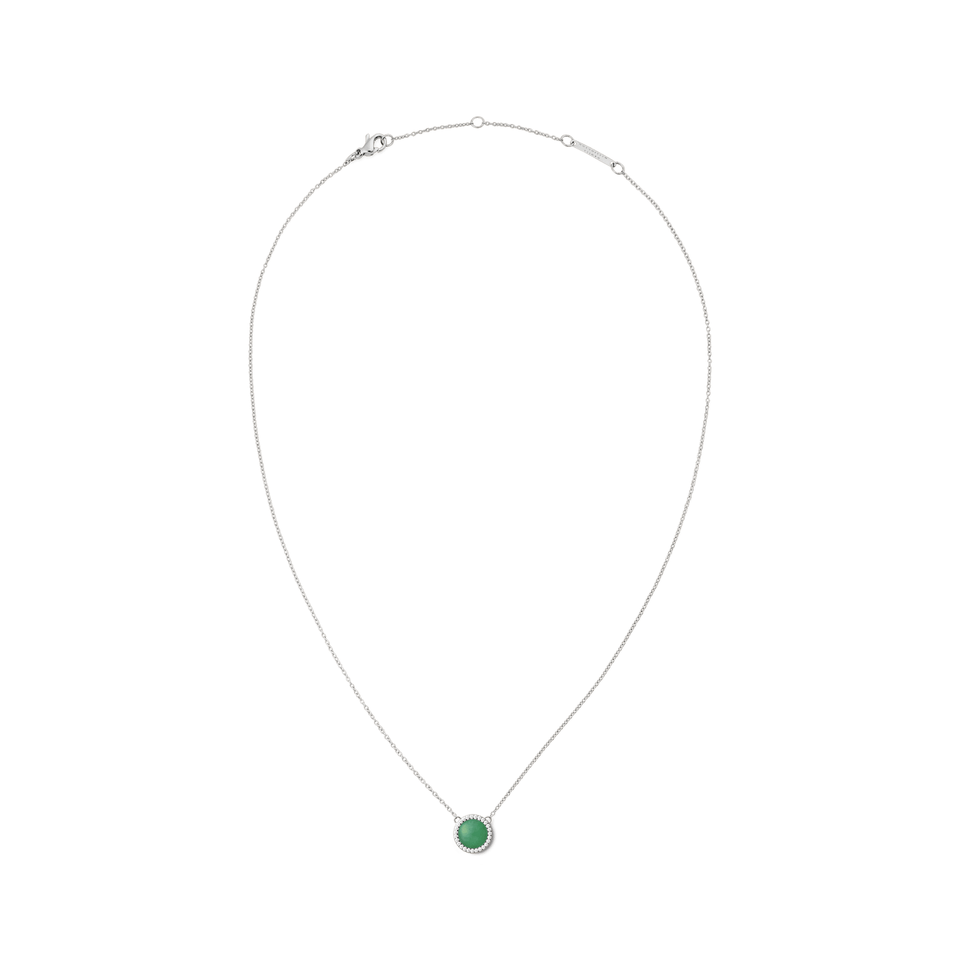 Audrey Necklace Jade Silver