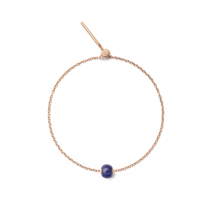 Blue Spot Orb Rose Gold Charm