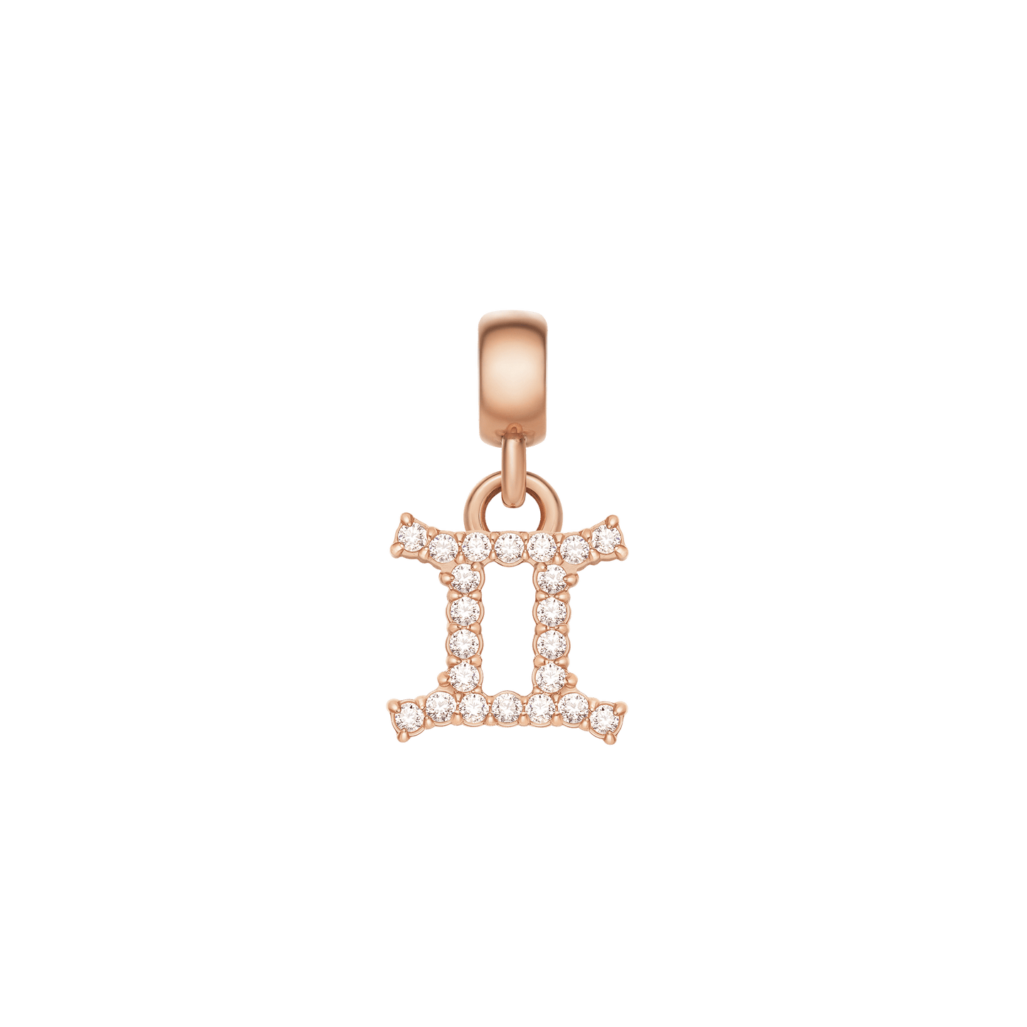 Crystal Zodiac Charm Rose Gold