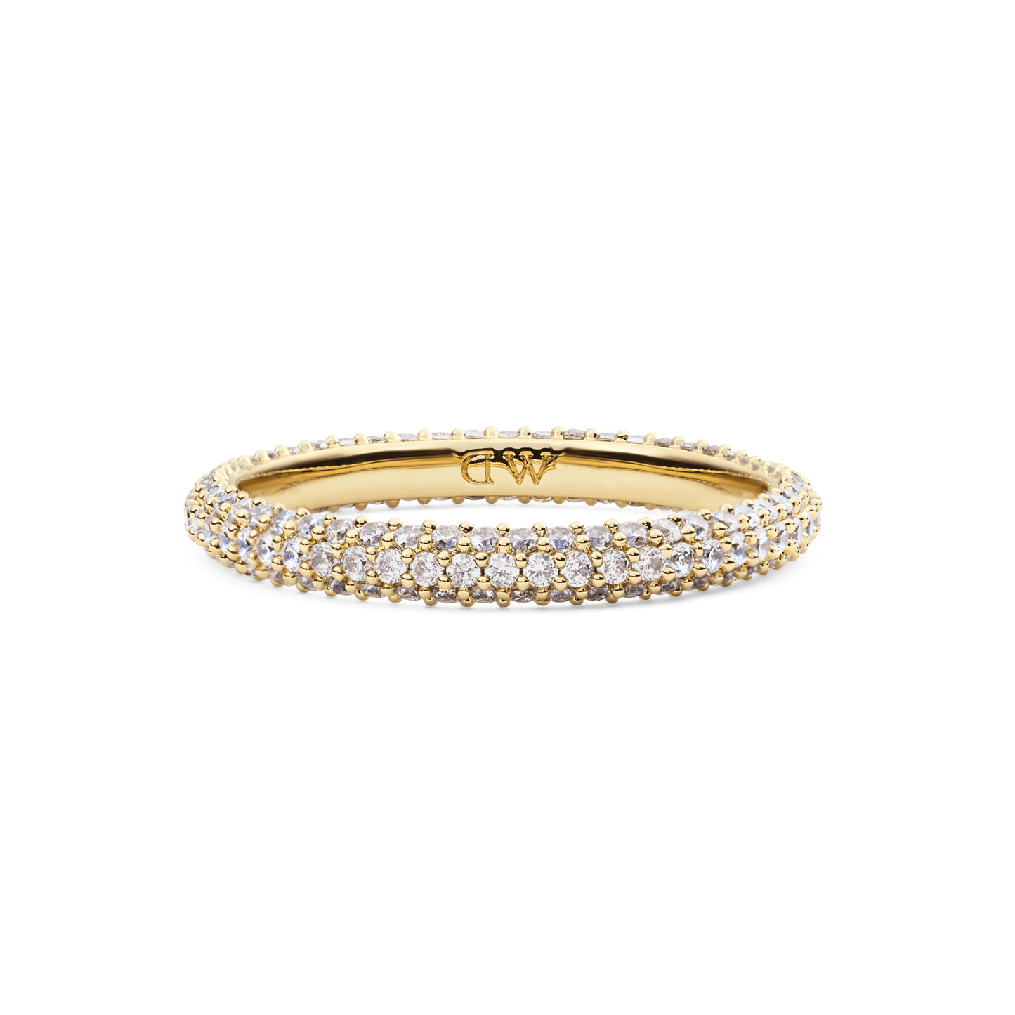 Pavé Ring Gold 3 mm