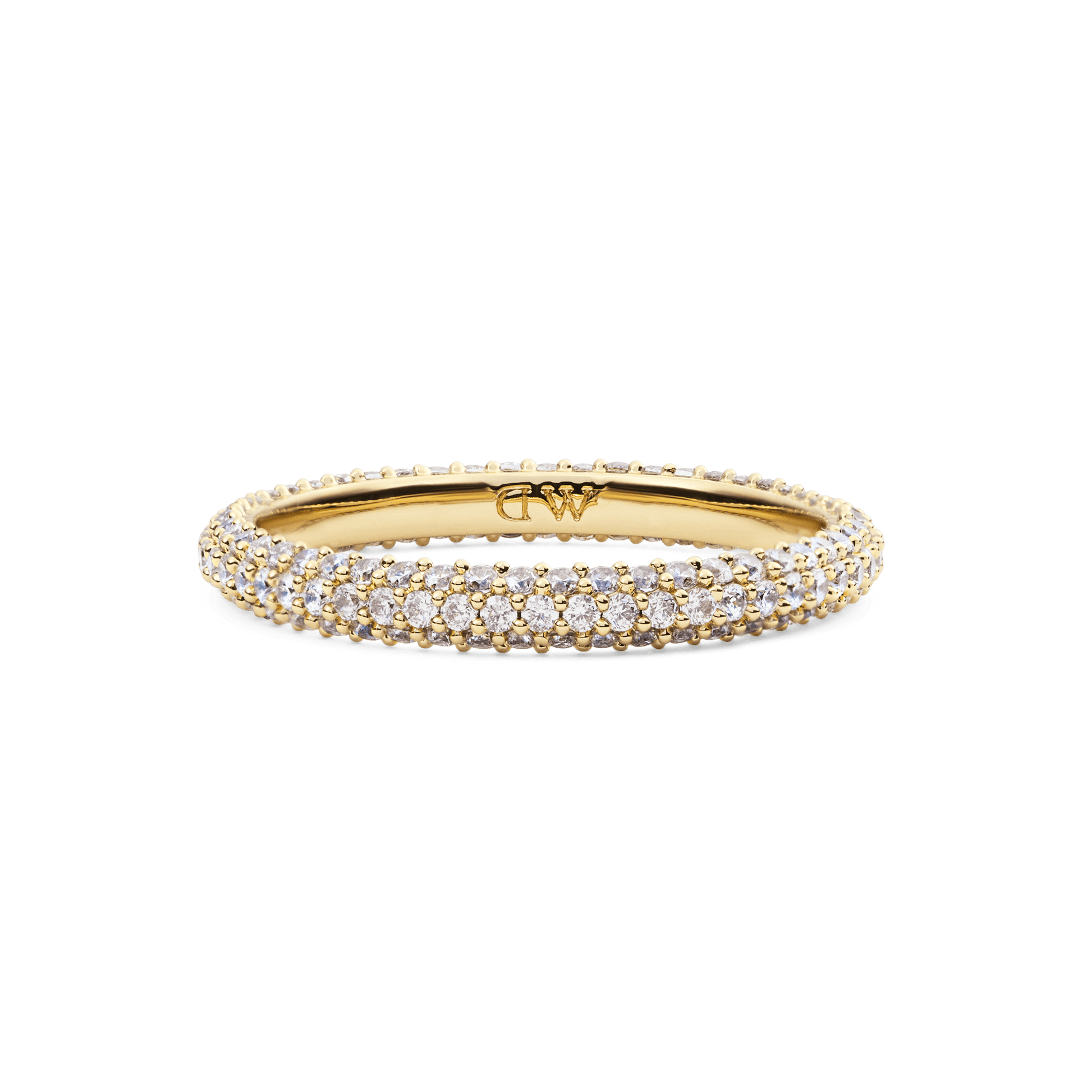 Pavé Ring Gold 3 mm
