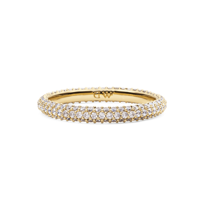 Pavé Ring Gold 3 mm
