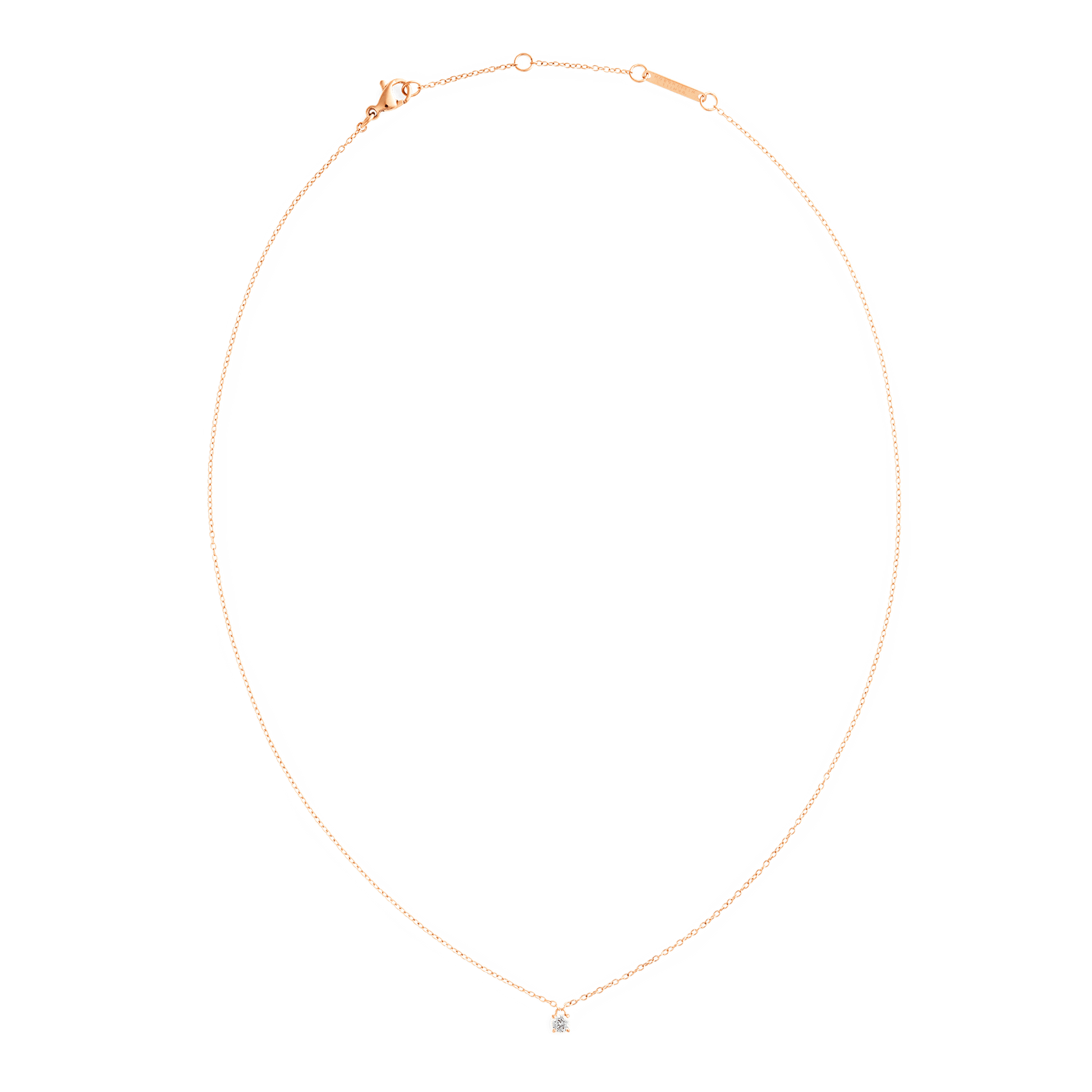 Mirelle Solitaire Necklace Rose Gold
