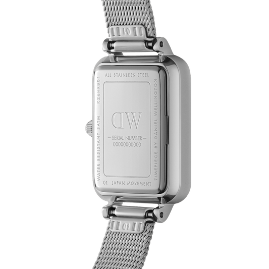 Quadro Lumine Pressed Piano White MoP Silver