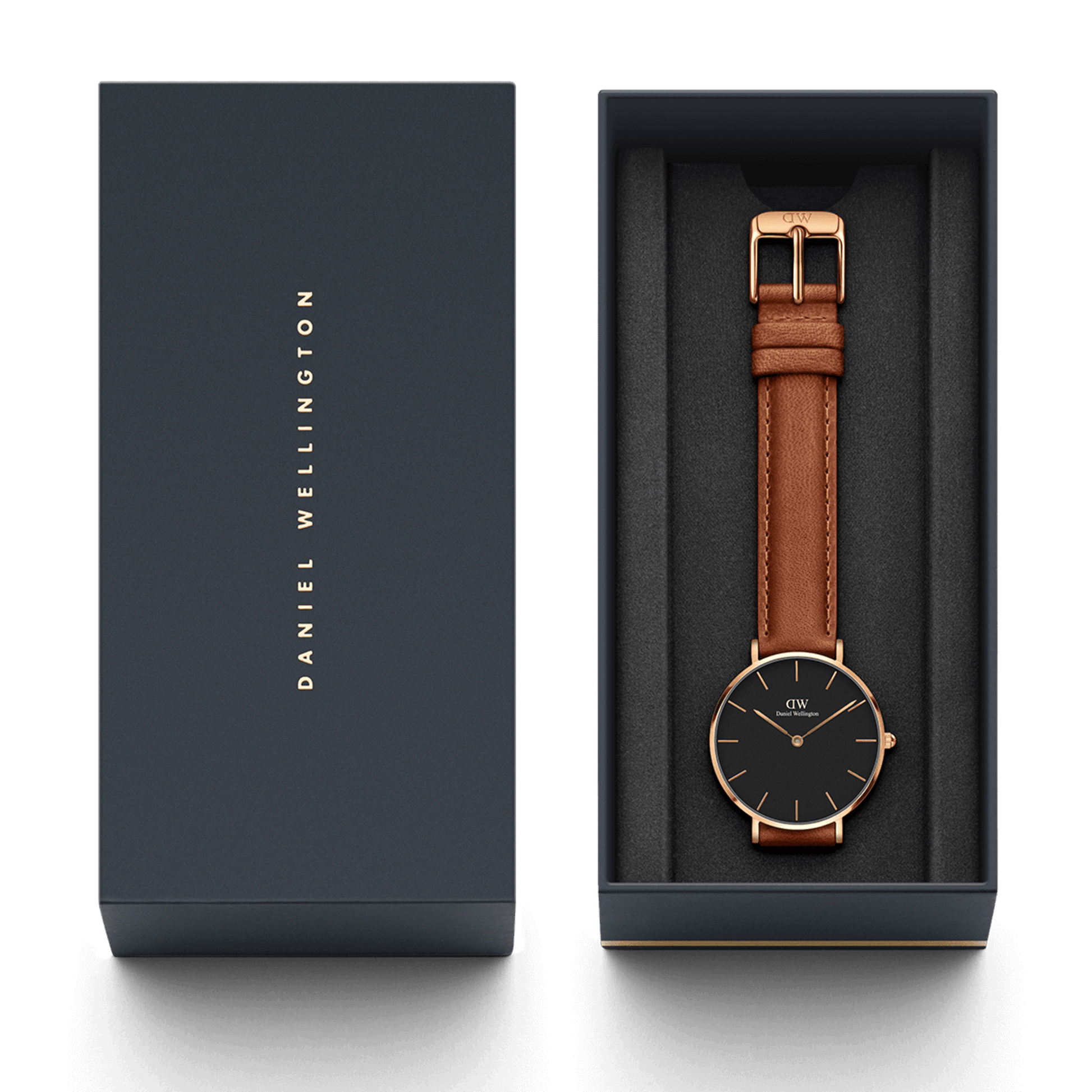 Petite Durham Black Rose Gold