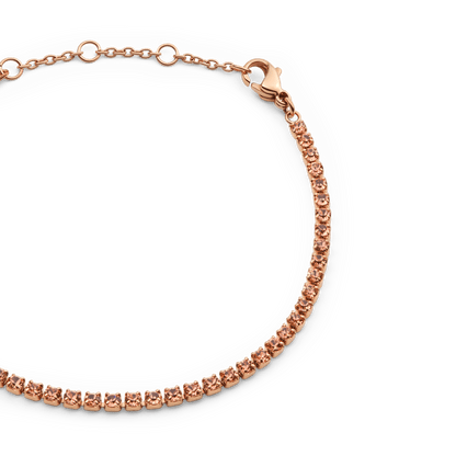 Classic Tennis Bracelet Apricot Rose Gold
