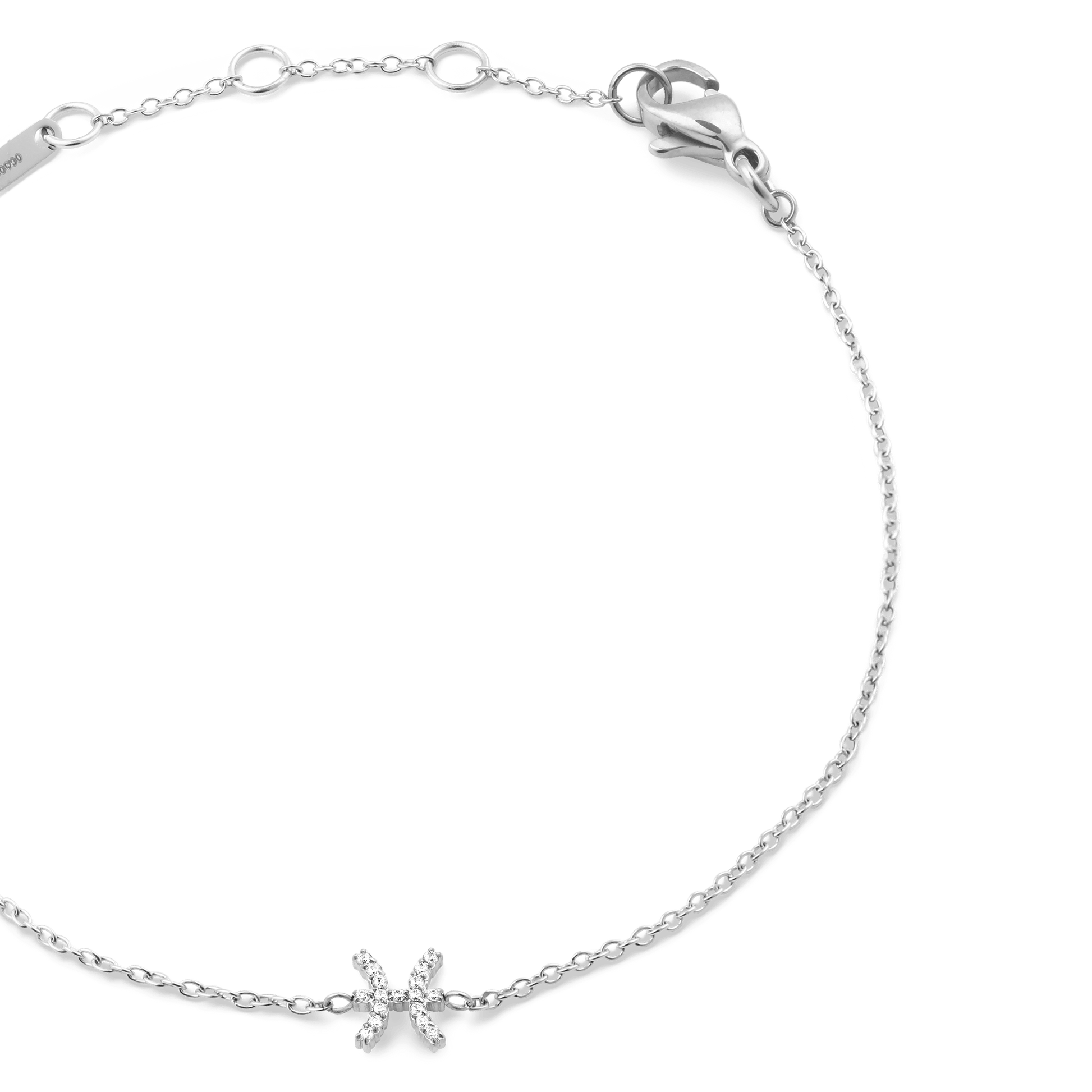 Crystal Zodiac Chain Bracelet Silver