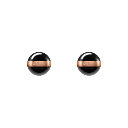 Aspiration Earrings Rose Gold Black