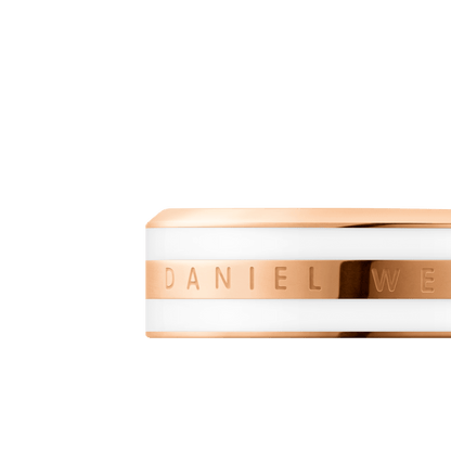 Emalie Ring Satin White Rose Gold