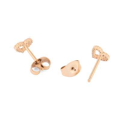 Mirelle Heart Earrings Rose Gold