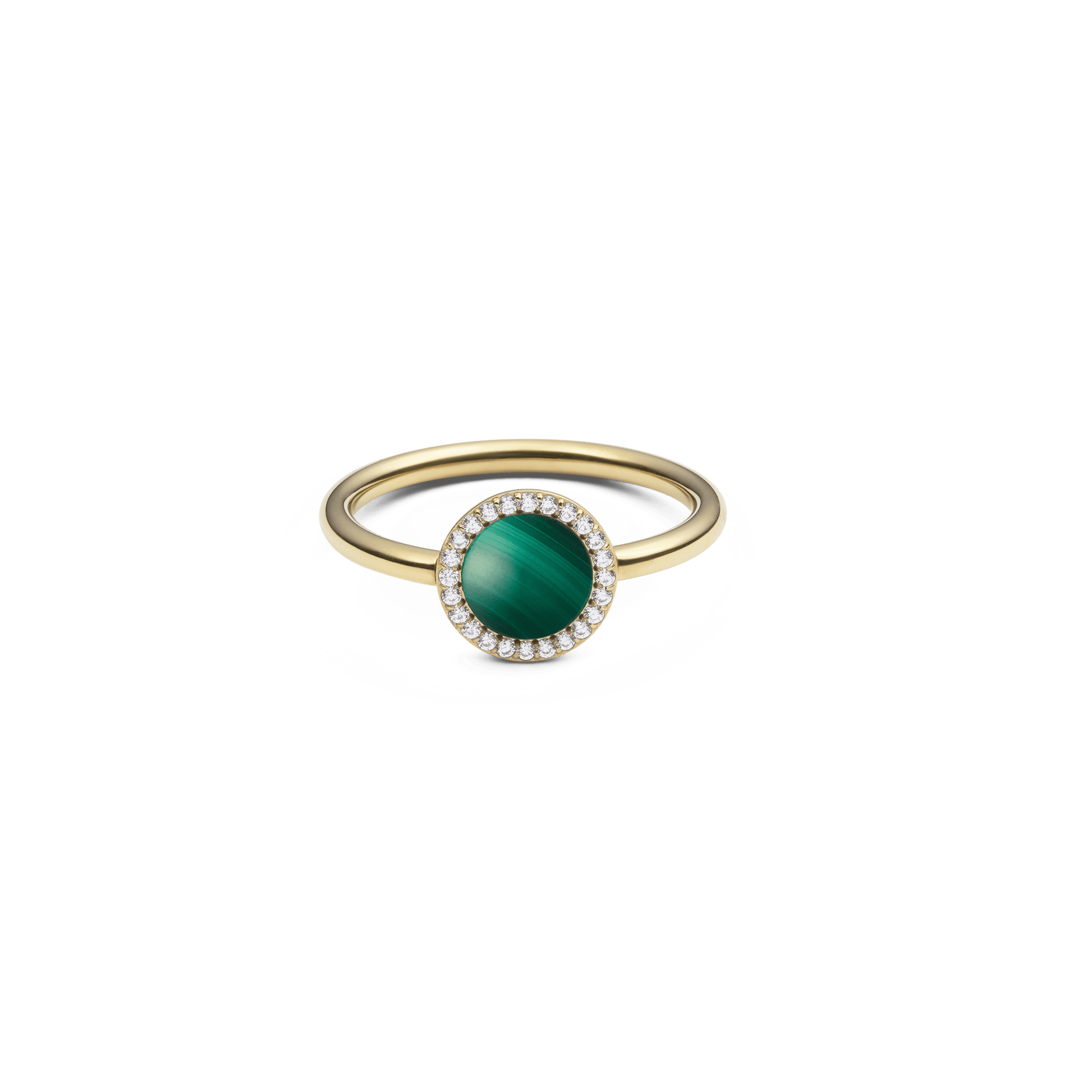 Audrey Ring Malachite Gold
