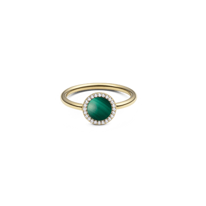 Audrey Ring Malachite Gold