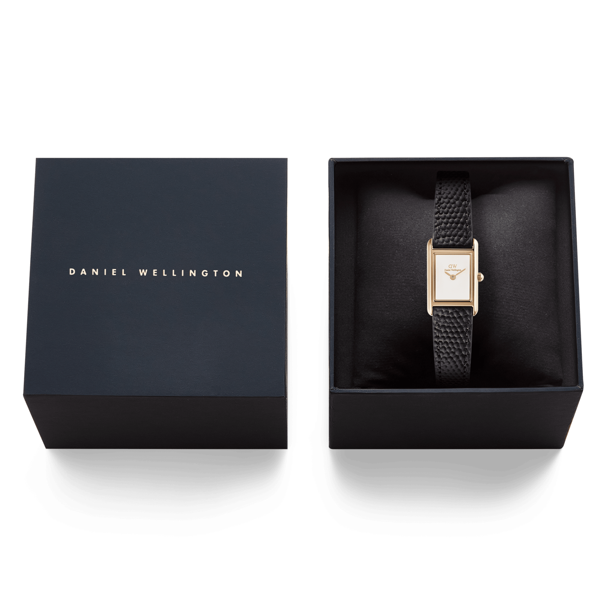 Bound Mini Black Lizard Rose Gold