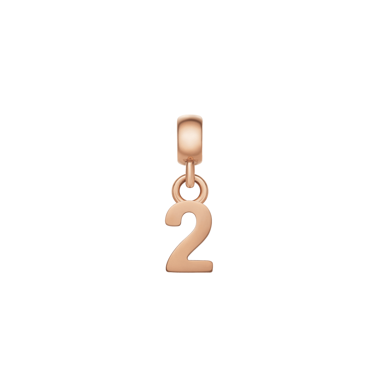 Number Charm Rose Gold