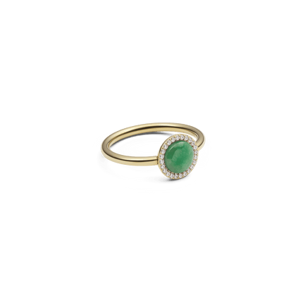 Audrey Ring Jade Gold