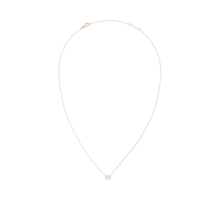 Crystal Zodiac Chain Necklace Rose Gold