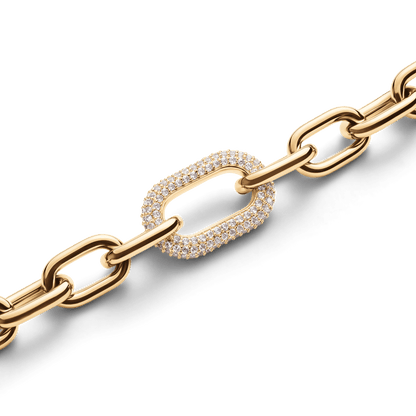 Crystal Link Bracelet Gold