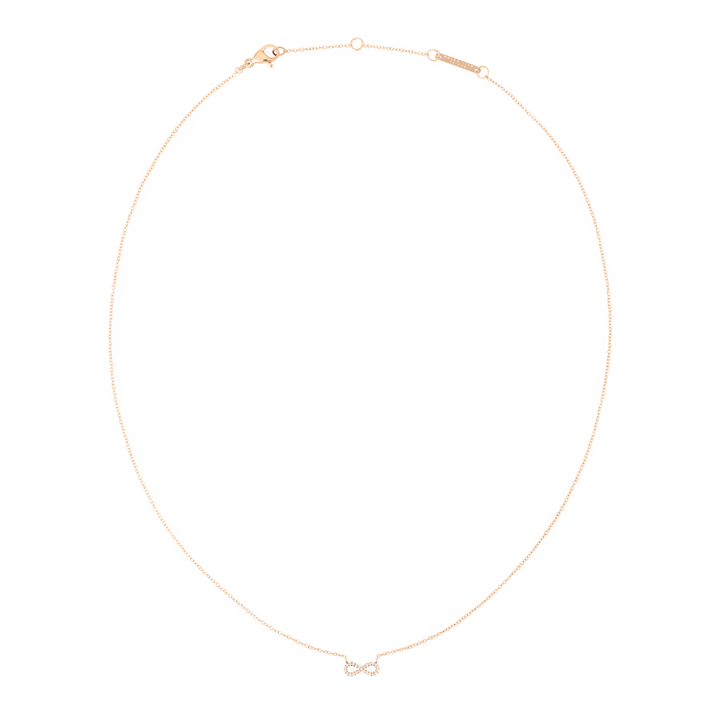 Mirelle Infinity Necklace Rose Gold